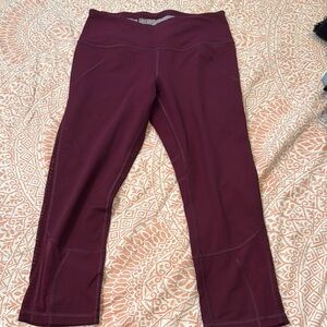 Burgundy High-Waisted Leggings